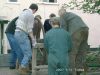 Loading the mill onto the trailer