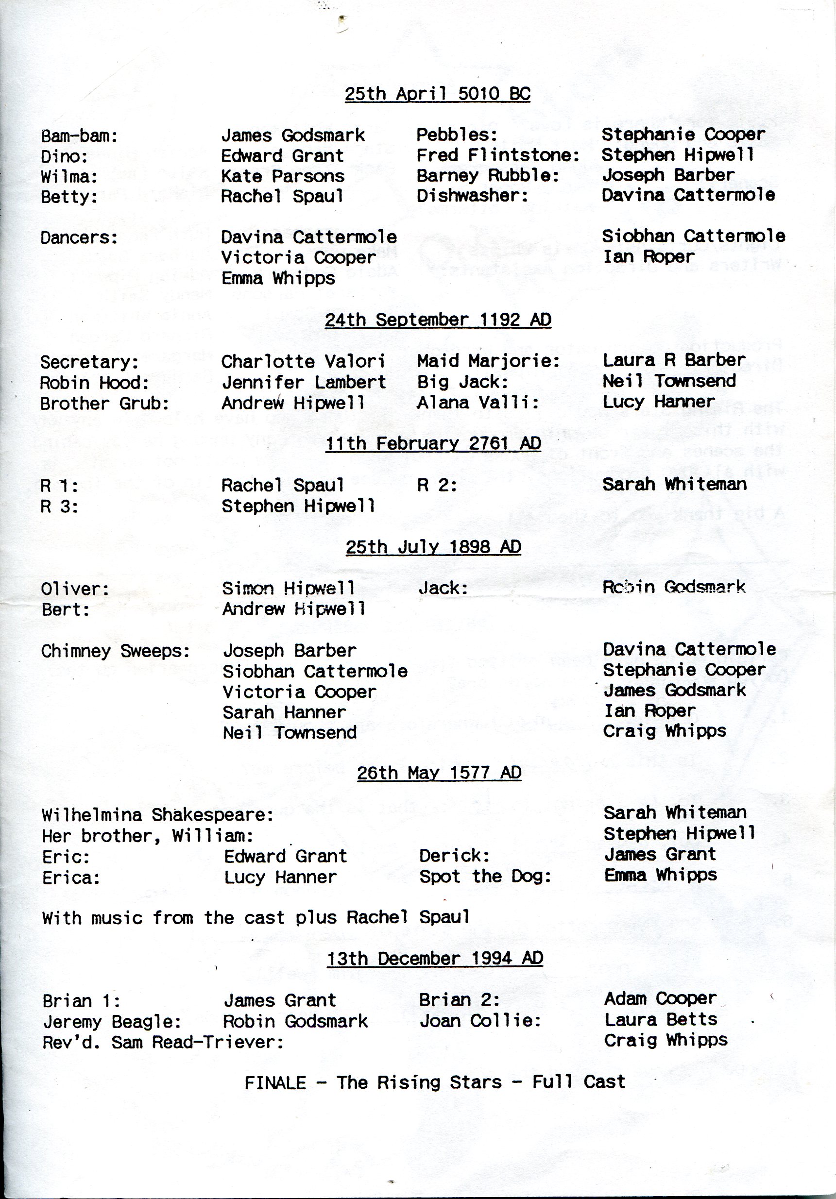 Program Page 1