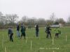 Each post was colour coded to show which species of tree to plant where